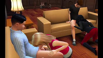 Sims 4:  Moms Exchange Sons for Dick-Sucking Contest